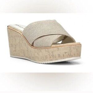 Donald Pliner Ideal Platform Wedge Sandal NIB size 6 Free Shipping